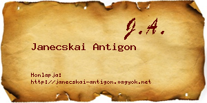 Janecskai Antigon névjegykártya